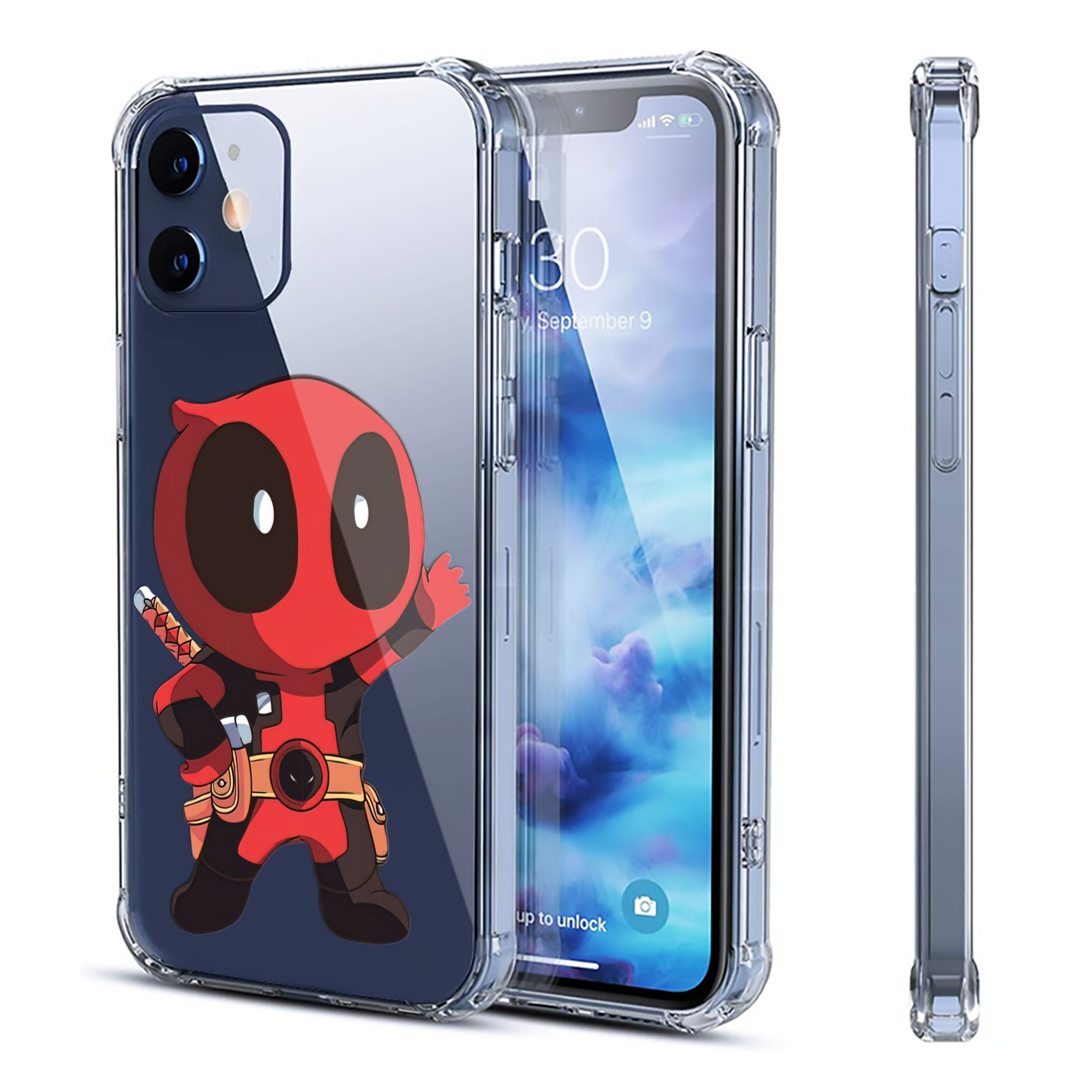 （画像用） Deadpool デッドプール 【iPhone 12シリーズ対応】透明スマホケース（クリアソフトケース）